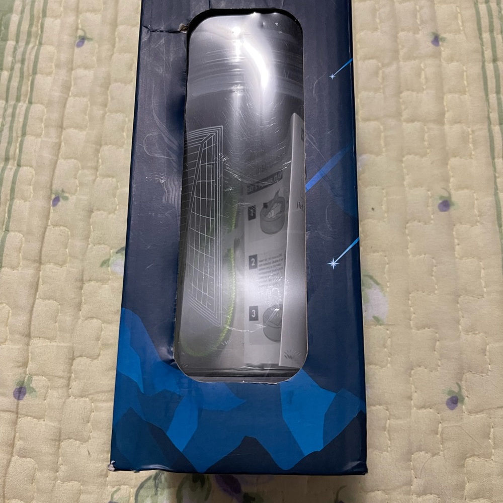Kids Water Bottle with 3D Glowing soccer Illusion LED Light - 14 OZ